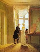 Georg Friedrich Kersting Paar am Fenster oil